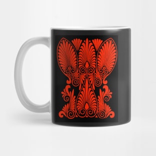 Greek vase red figure palmate Mug